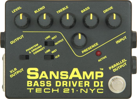 ZeroAmp Bass DI, the Helix model of a Tech 21® SansAmp Bass Driver DI V1